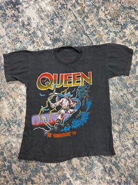 Original Vintage 1978 Queen Jazz Tour Double‎ Sided Single Stitch Band Tee XS/S